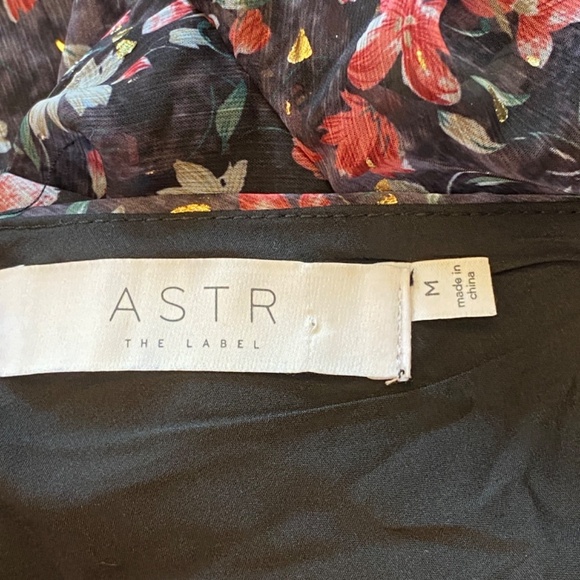 ASTR the Label Floral Print Midi Dress Black Combo 33470 - Picture 11 of 15